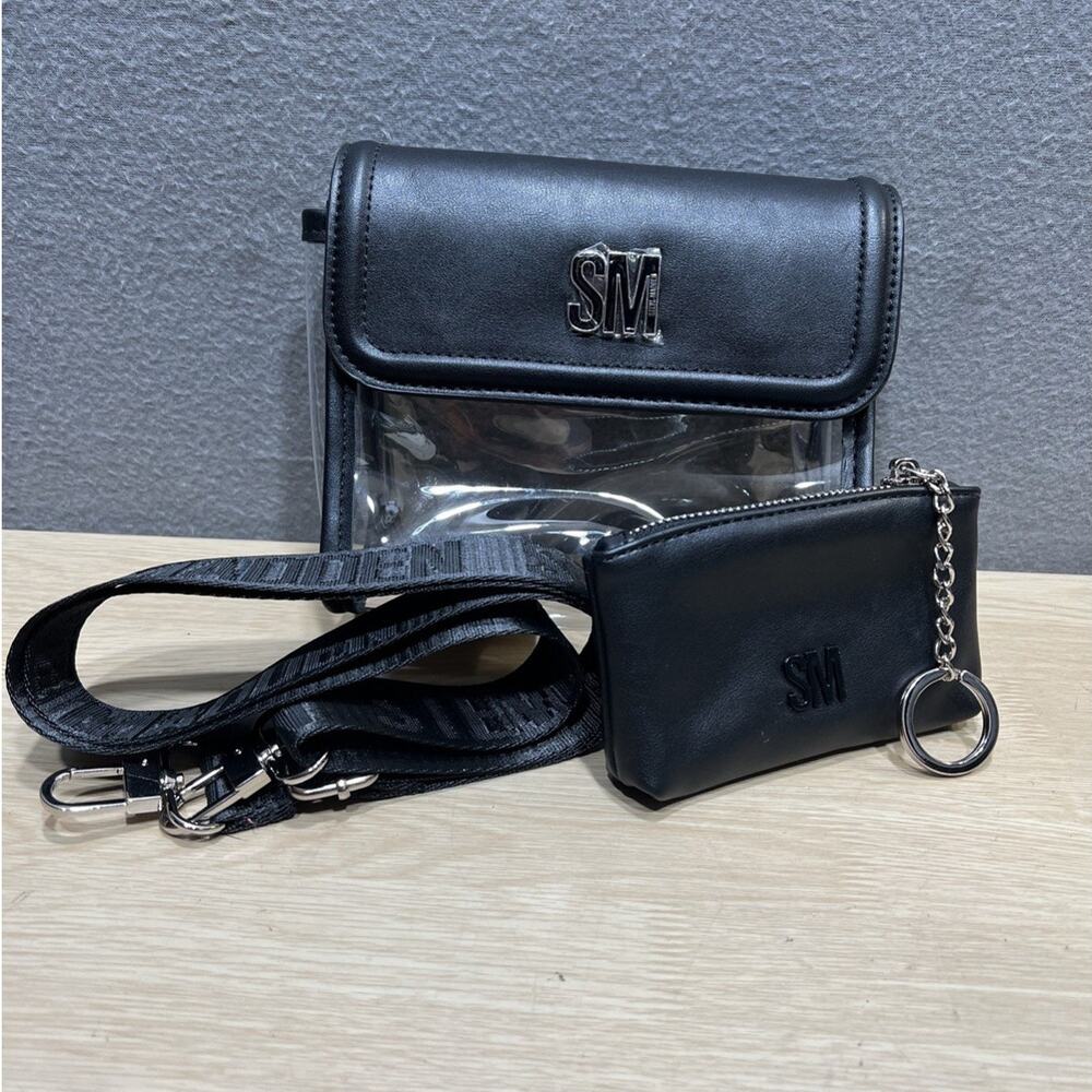 Steve Madden Transparent Crossbody Bag With a Keychain Coin Pouch